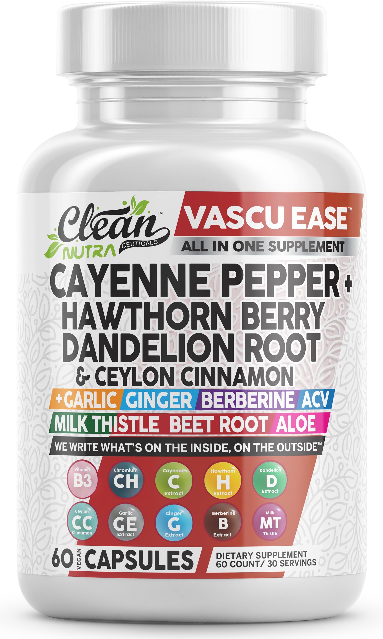Clean Nutra Vascu Ease bottle on kitchen counter suggesting easy daily wellness