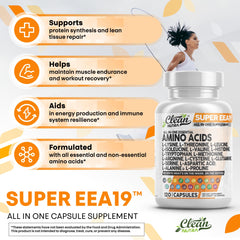 Lifestyle shot of Clean Nutraceuticals amino acids supplement suggesting post-workout recovery.