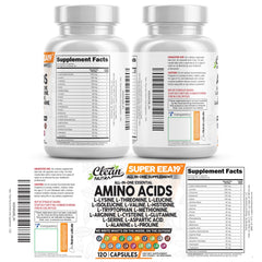 Everyday wellness routine scene with Clean Nutraceuticals amino acids supplement on a nightstand.