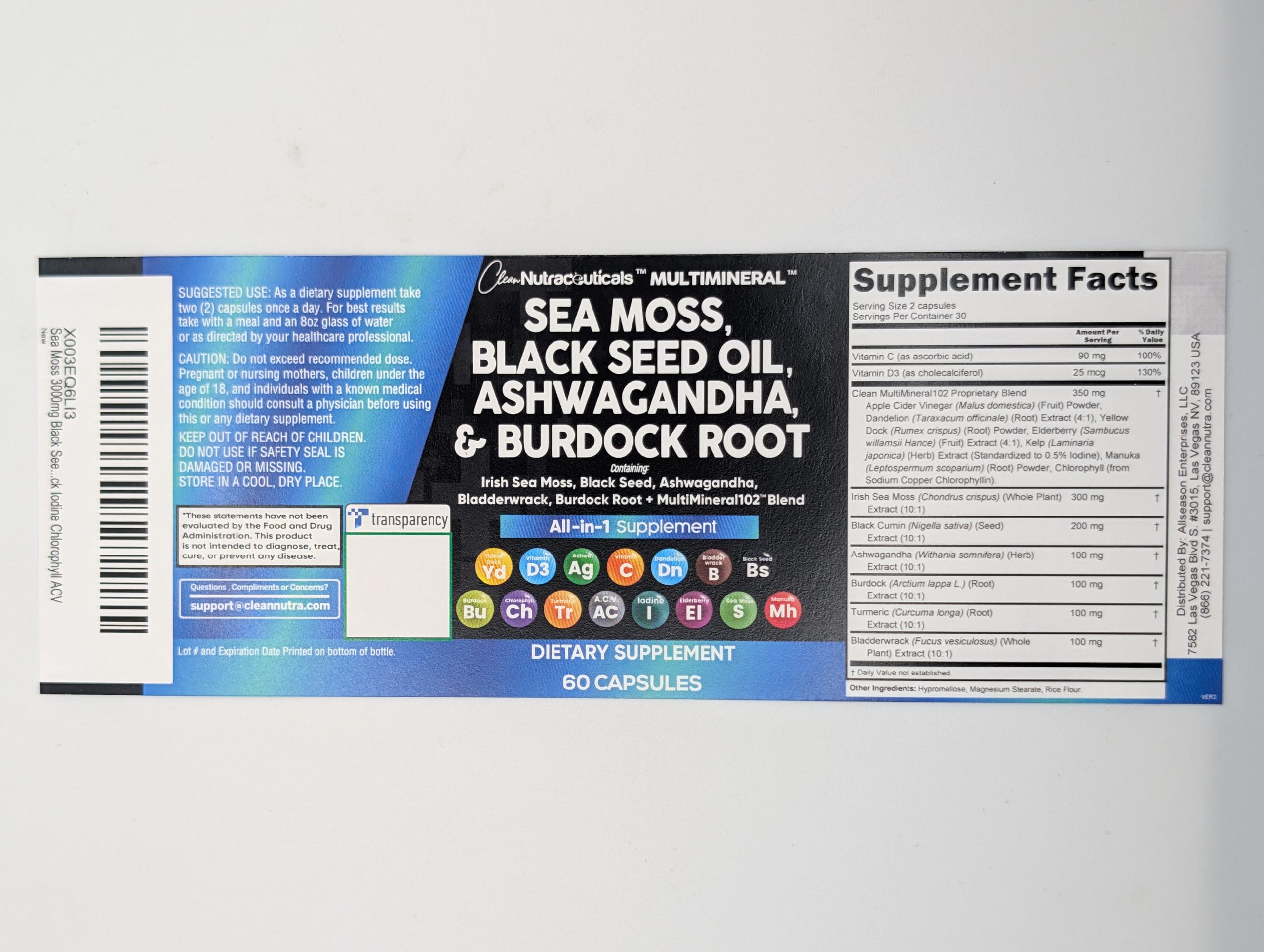 Clean Nutraceuticals Apple Cider Vinegar Chlorophyll Capsules aid digestion and vitality.
