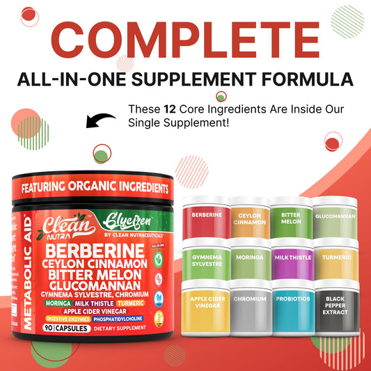 Clean Nutraceuticals berberine cinnamon capsules close-up, vegan capsules for convenient daily use