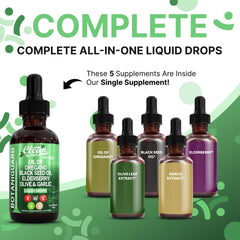 Clean Nutraceuticals Black Seed Oil bottle pour features concentrated botanical blend.