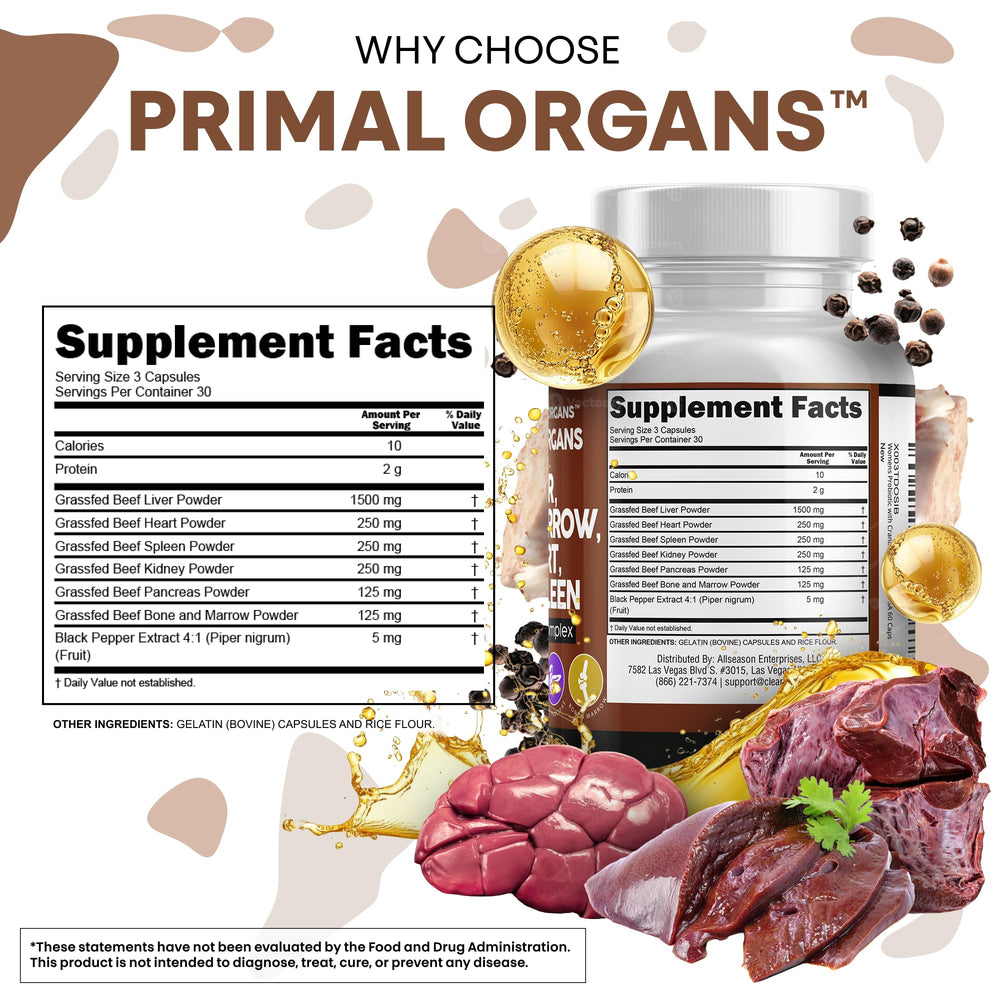 Clean Nutraceuticals bone and marrow capsules view.