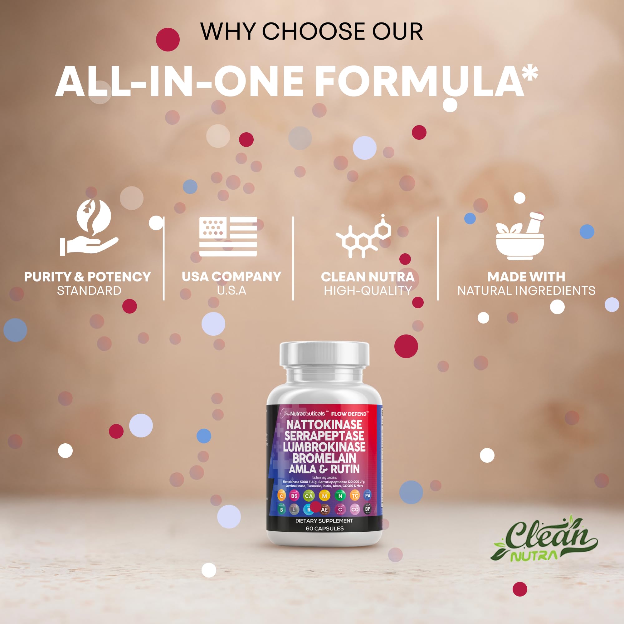 Clean Nutraceuticals bottle in hand for on-the-go use.