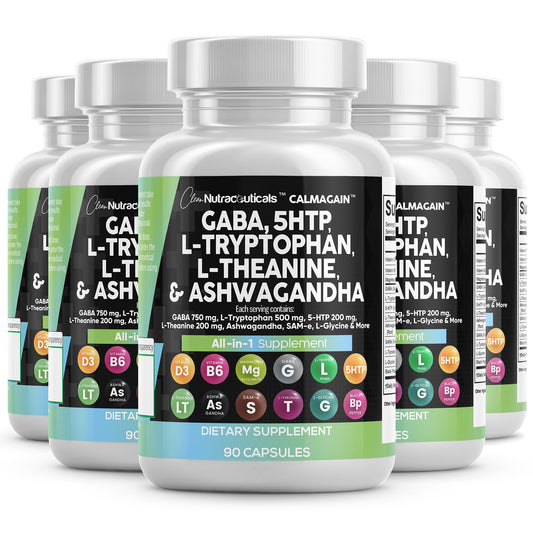 Clean Nutraceuticals CalmAgain bottle pour supports daily mood balance.