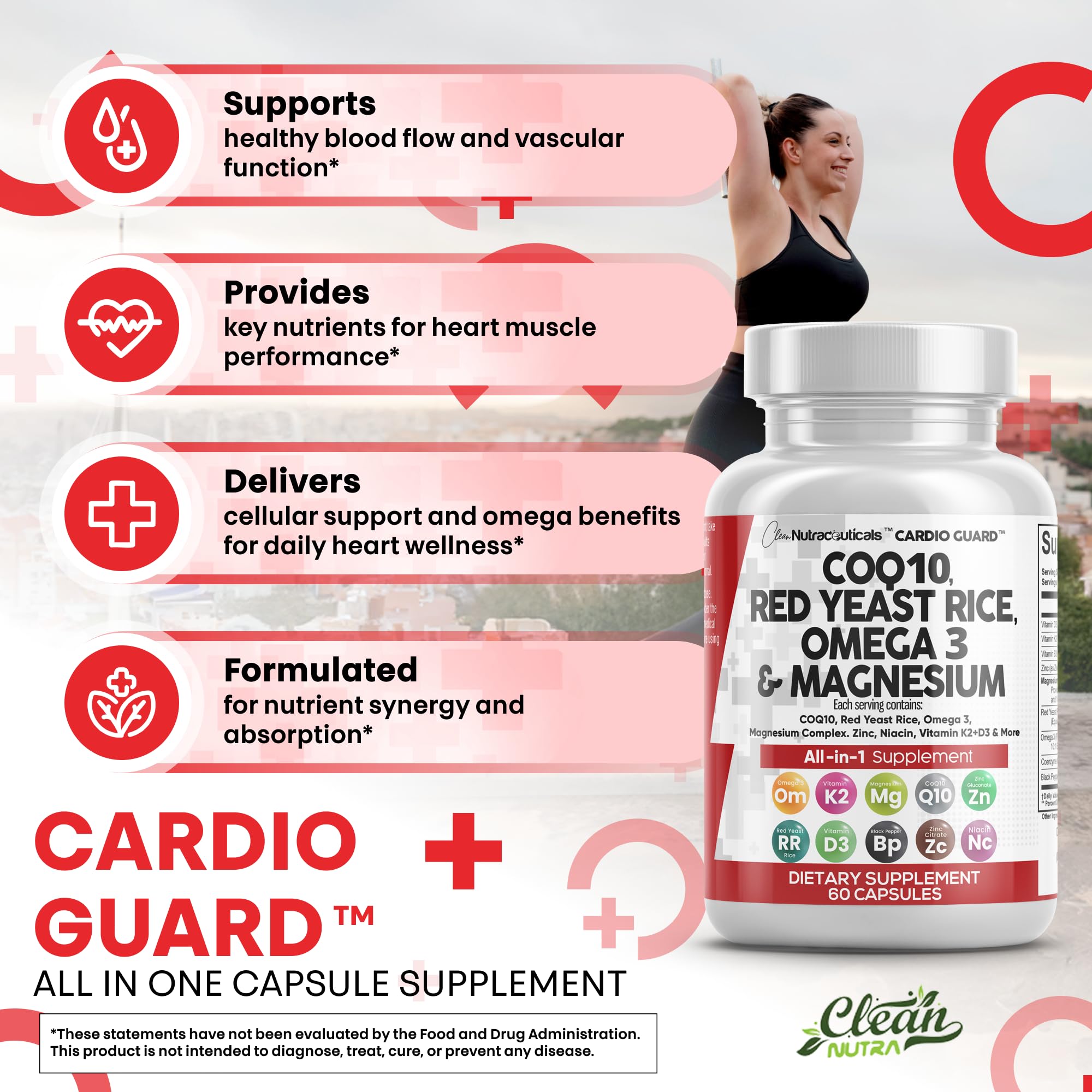 CardioGuard niacin and zinc tablets, compact daily regimen