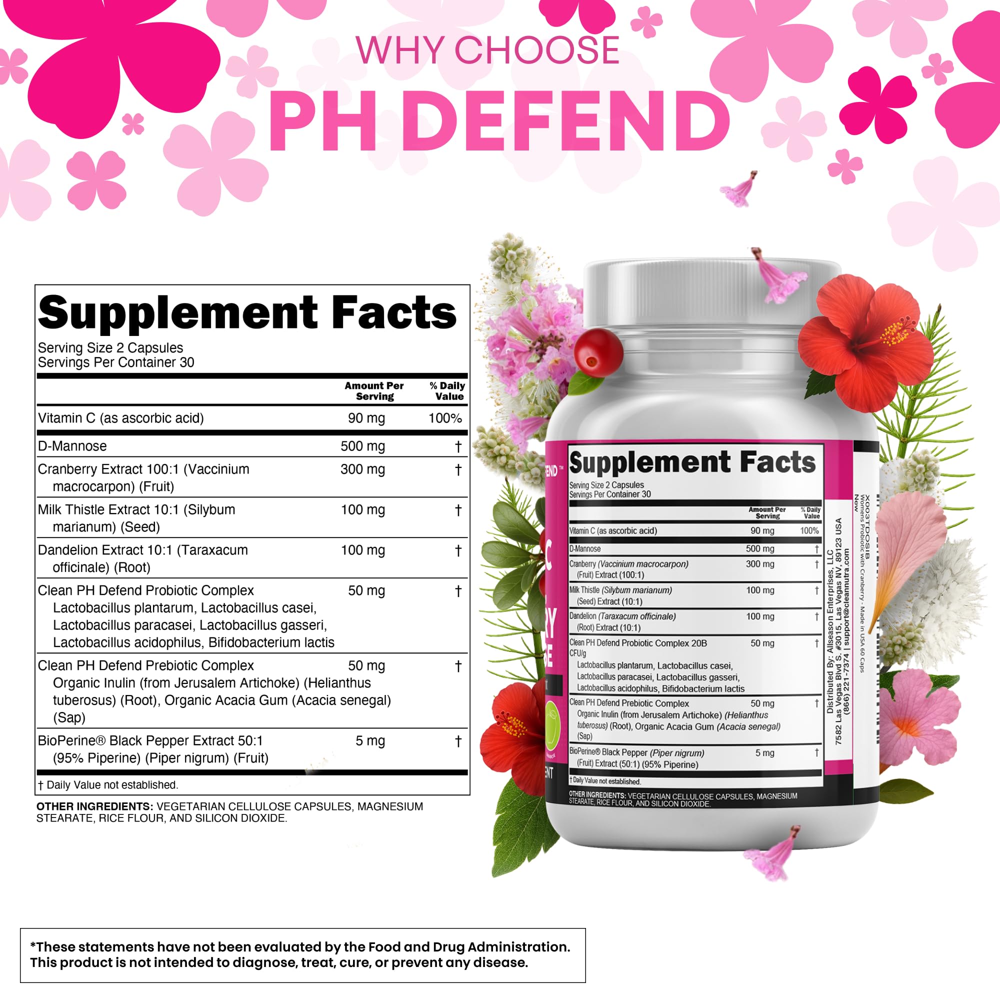 Clean Nutraceuticals D-Mannose pill emphasizing urinary wellness benefits