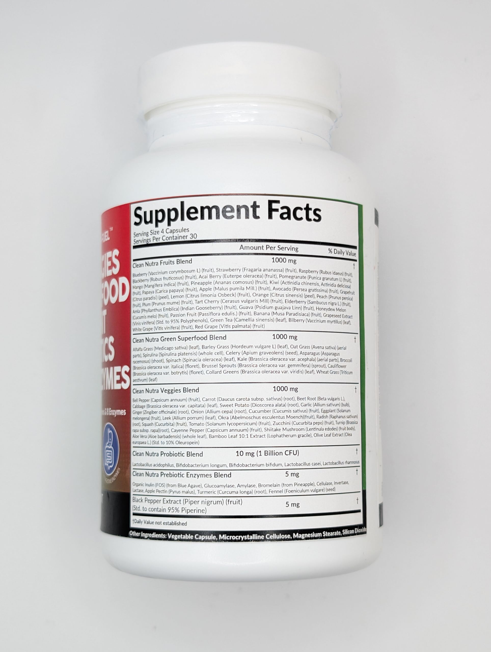 Daily use capsules of Clean Nutraceuticals Reds and Greens
