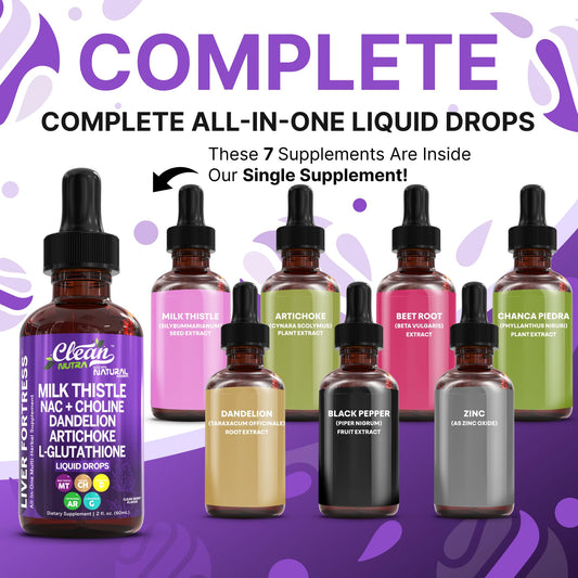 Clean Nutraceuticals Dandelion root liver support drops for daily wellness.