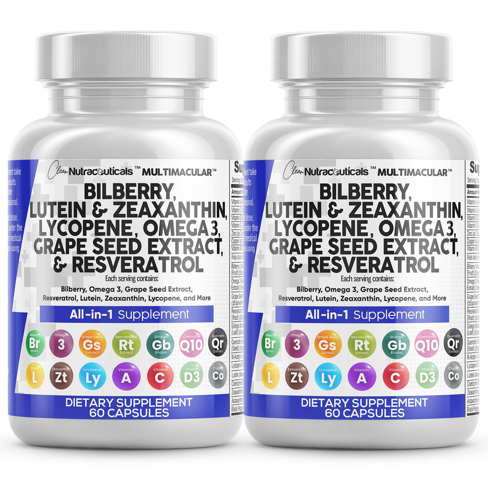 Clean Nutraceuticals eye vitamins bottle label highlighting lutein and zeaxanthin for daily eye support
