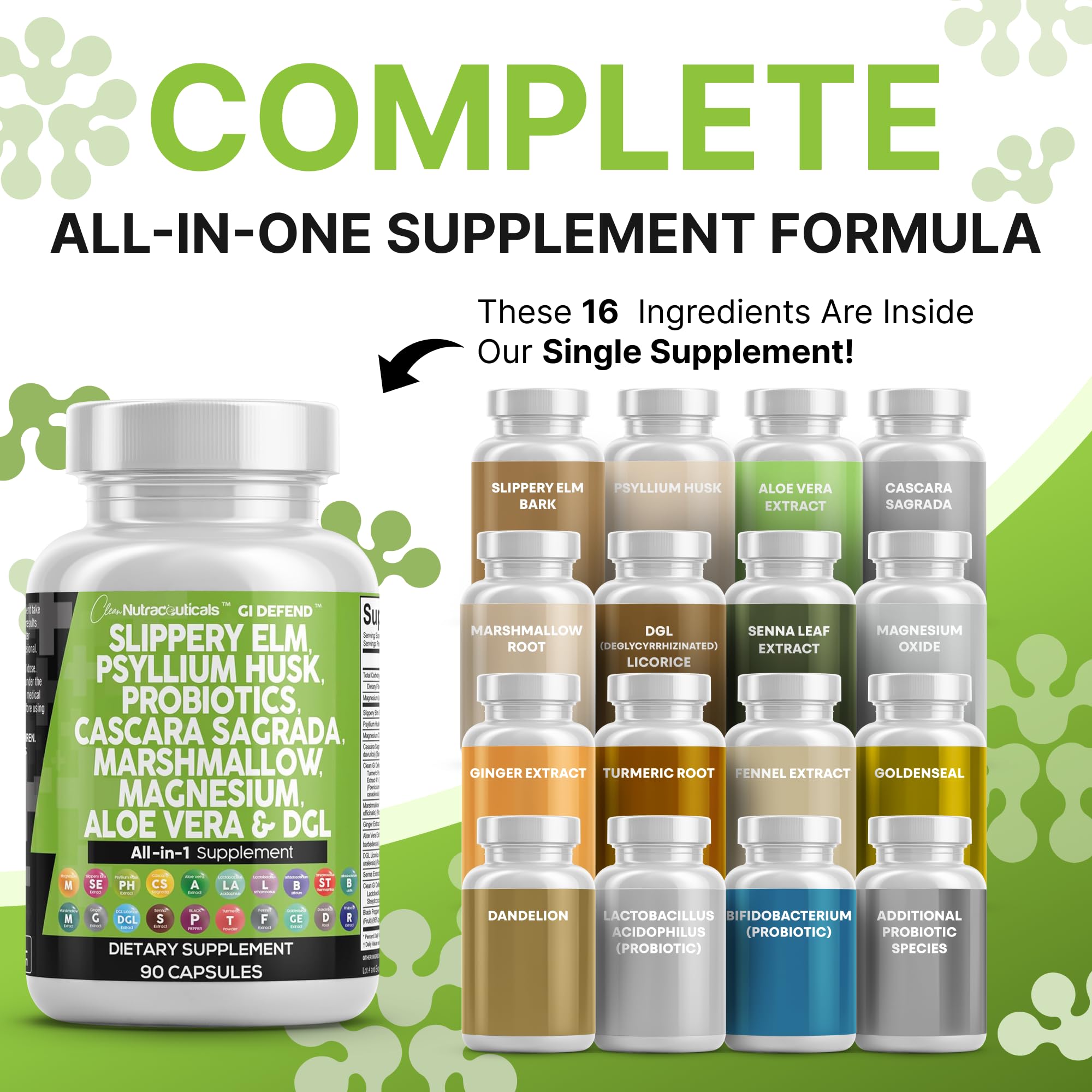 Clean Nutraceuticals GI Defend bottle pour suggests easy dosing for daily use