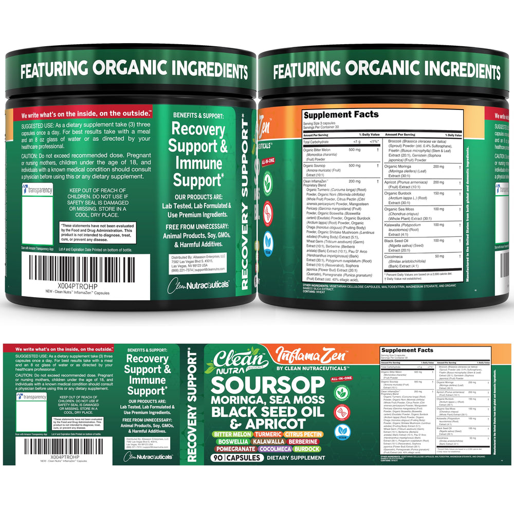 Clean Nutraceuticals greens capsules with broccoli sprouts and kale phytonutrients