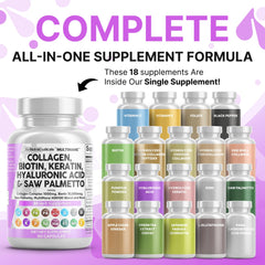 Clean Nutraceuticals hair skin nails capsules shown for daily beauty support.