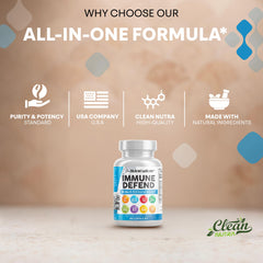 Packaging box of Clean Nutraceuticals Immune Defense