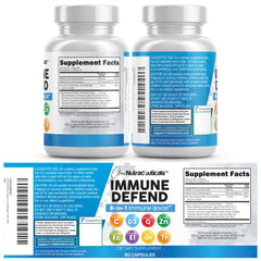 Product shot of Clean Nutraceuticals Immune Defense bottle for travel