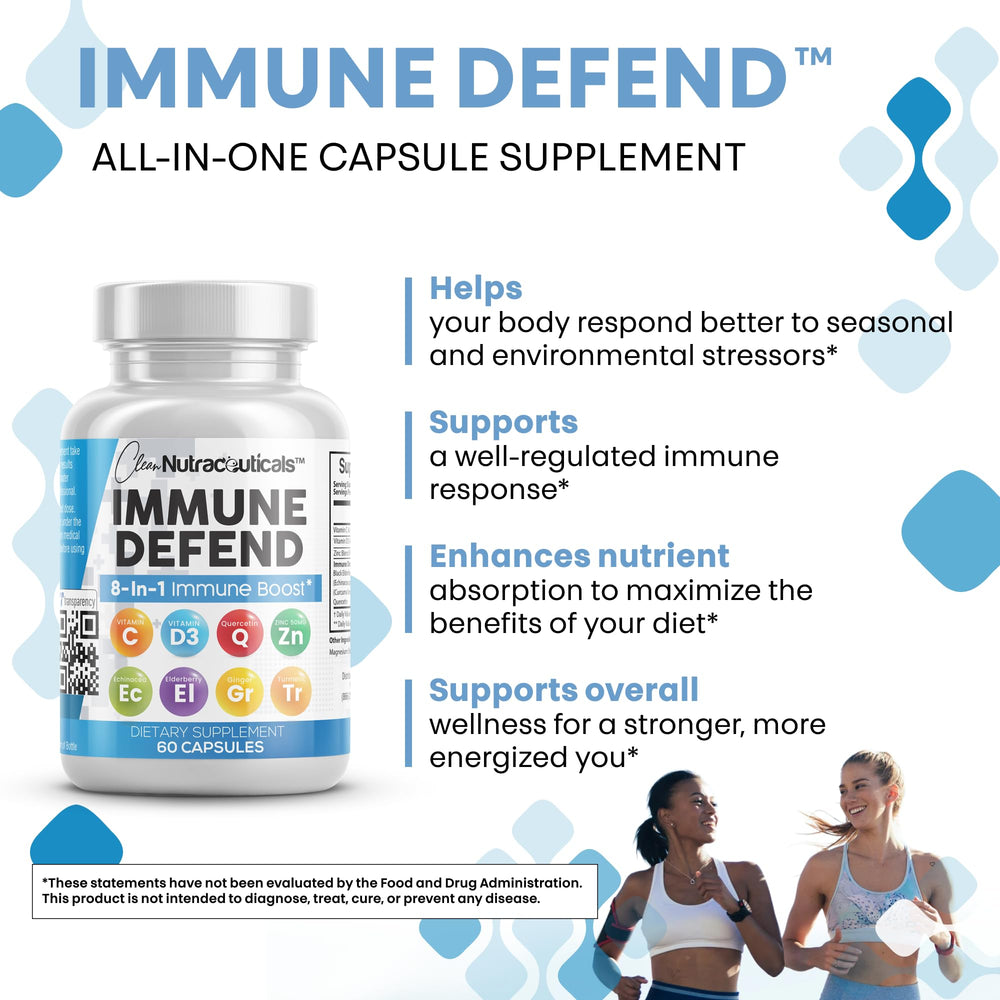 Vegan symbol on Clean Nutraceuticals Immune Defense packaging