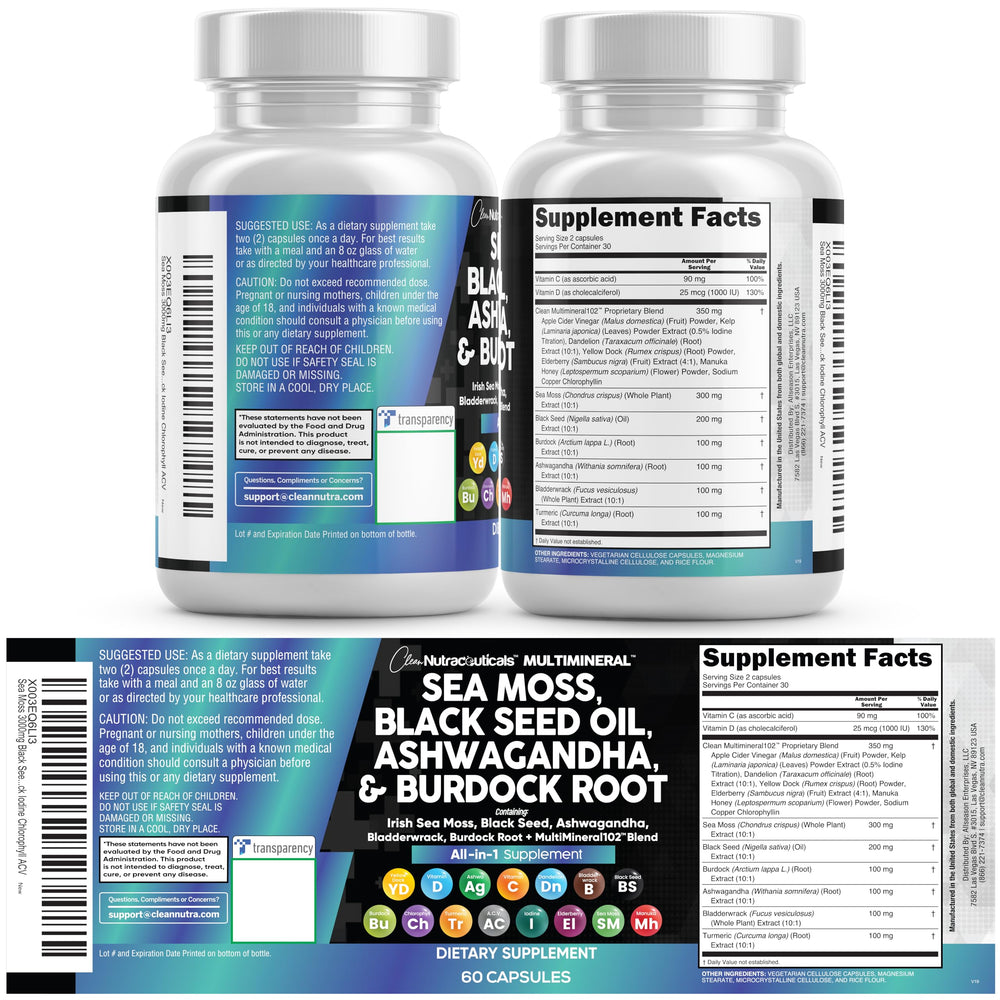 Clean Nutraceuticals Iodine Dandelion capsules contribute to mineral variety