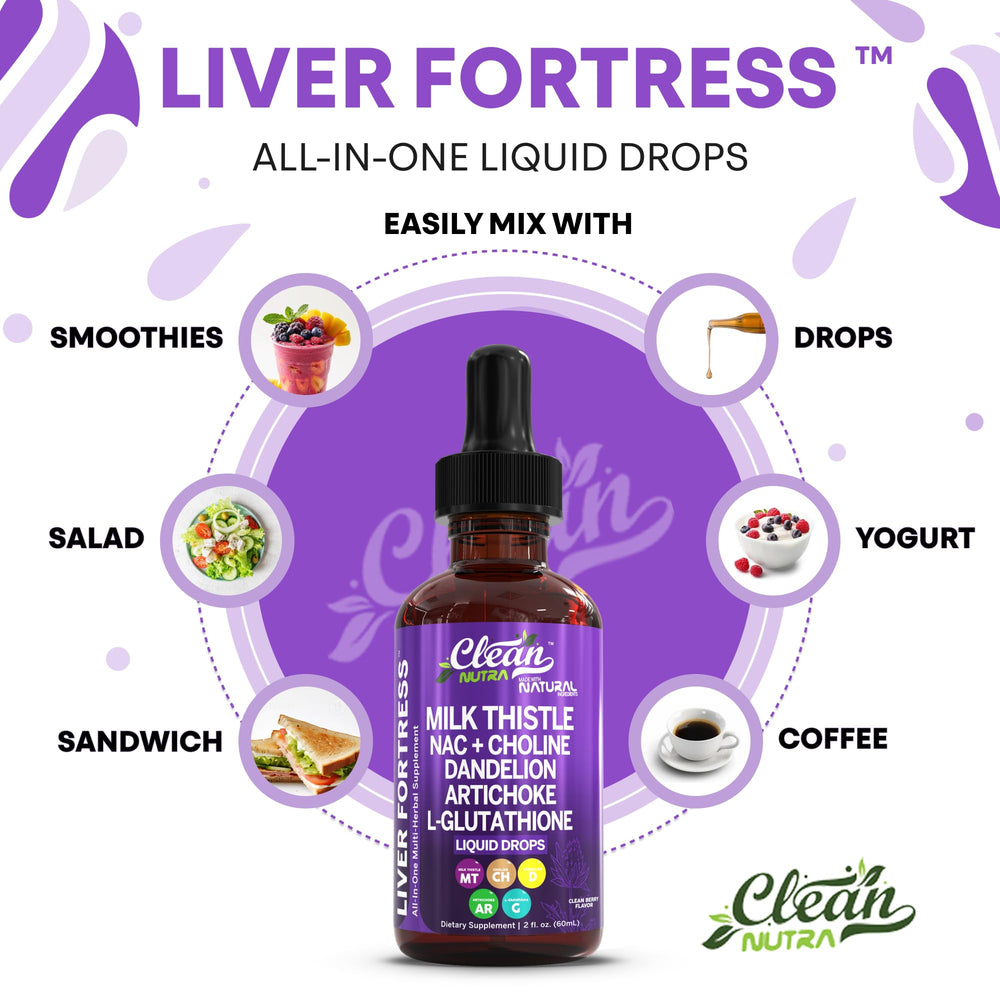 Clean Nutraceuticals L-Glutathione liquid drops for antioxidant support.
