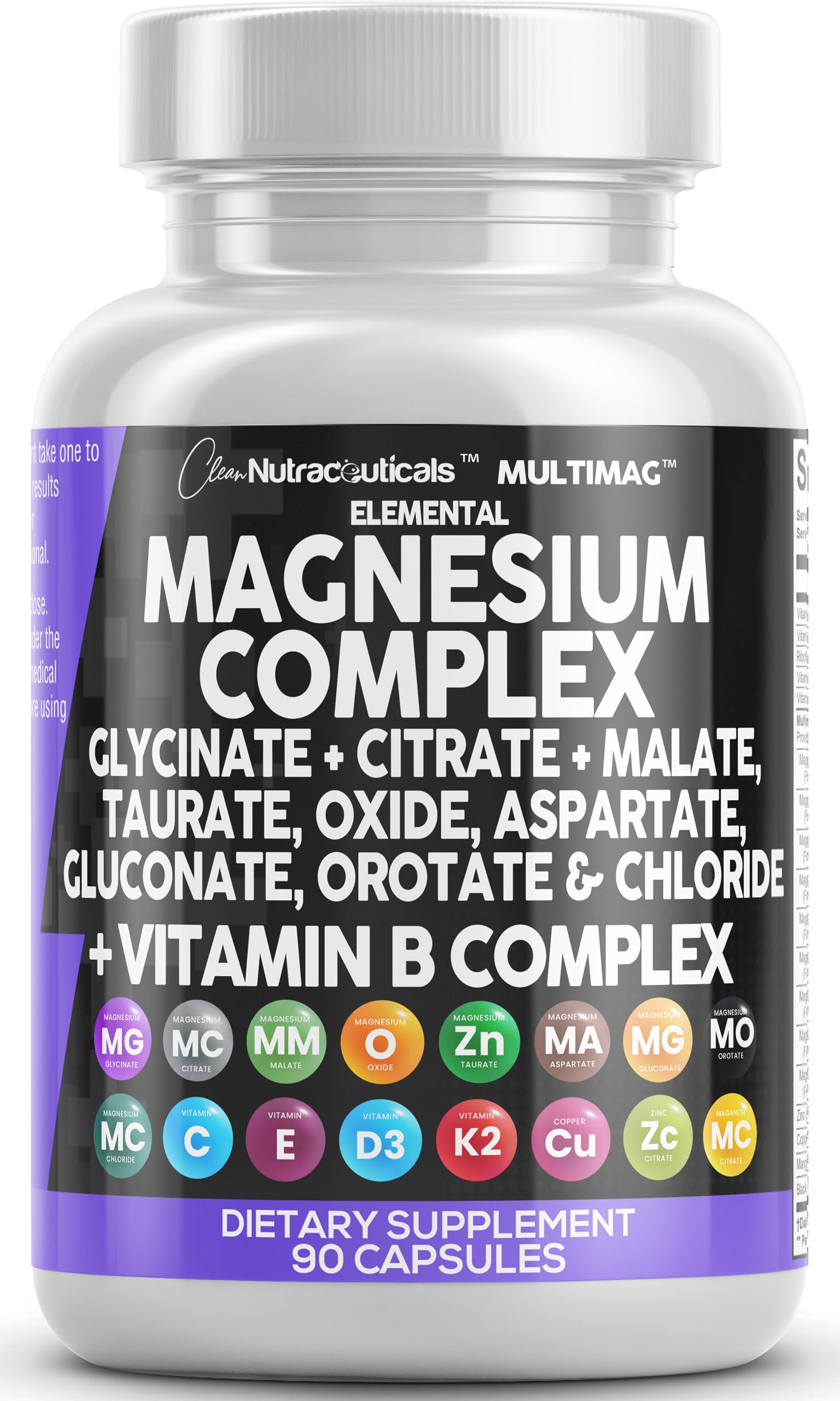 Clean Nutraceuticals MultiMag bottle cap pour enabling easy daily dosing.