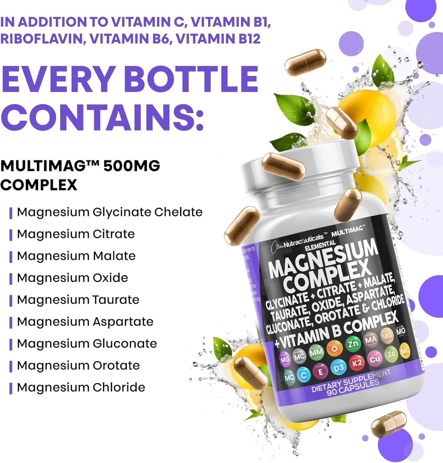 Clean Nutraceuticals MultiMag bottle on kitchen counter for evening routine