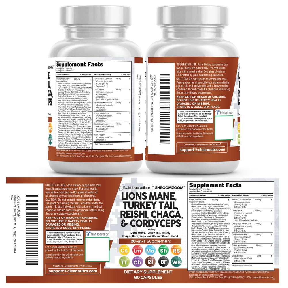 Clean Nutraceuticals Packaging design with clear label details