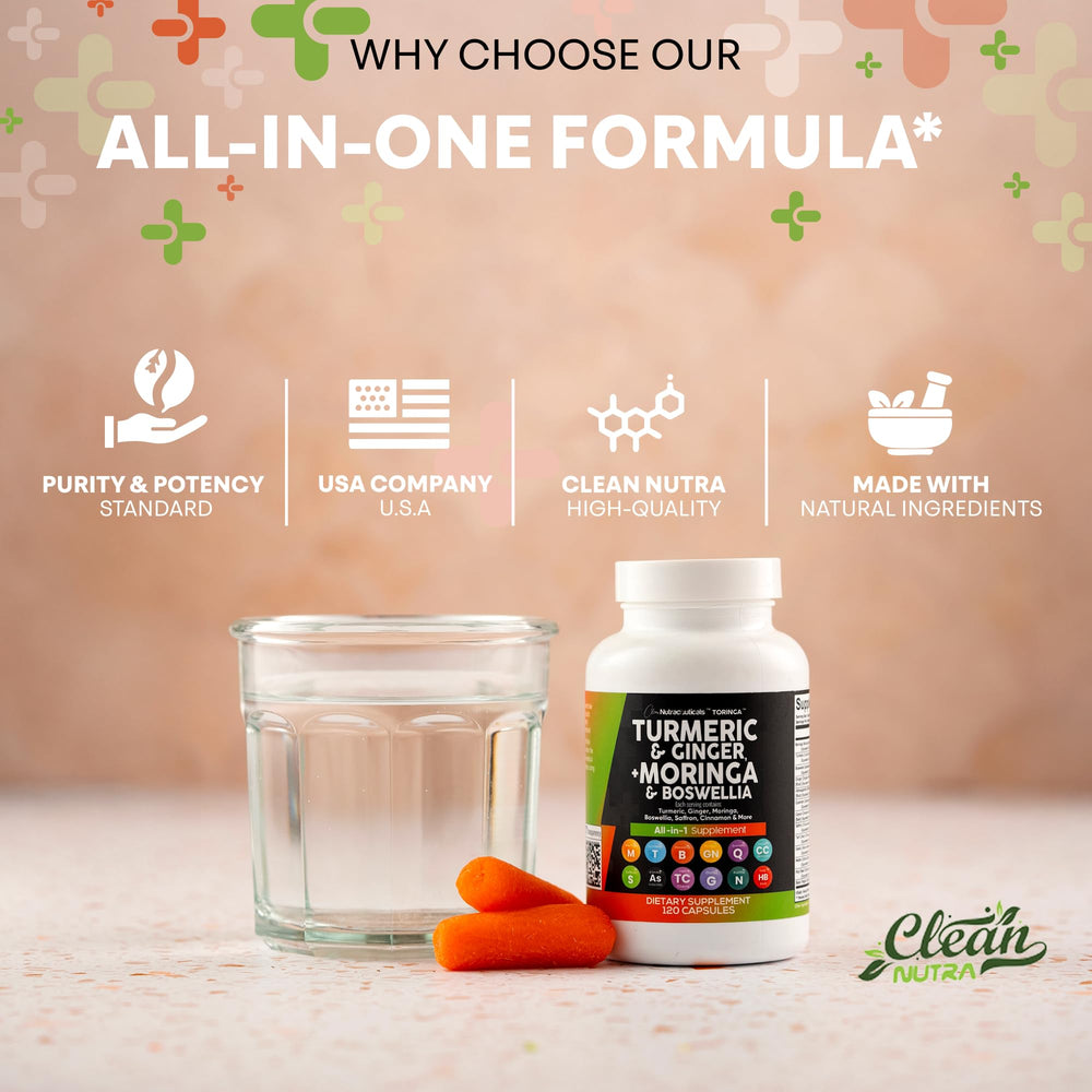Clean Nutraceuticals packaging front view highlighting an all-in-one solution.