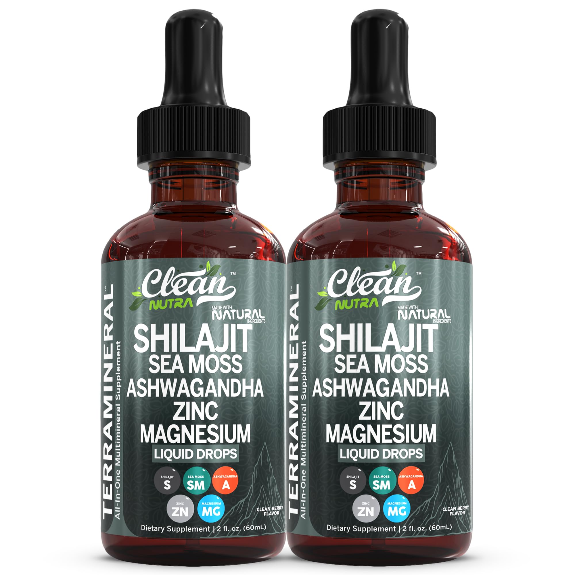Clean Nutraceuticals Terra Mineral bottle drops for easy daily supplementation.