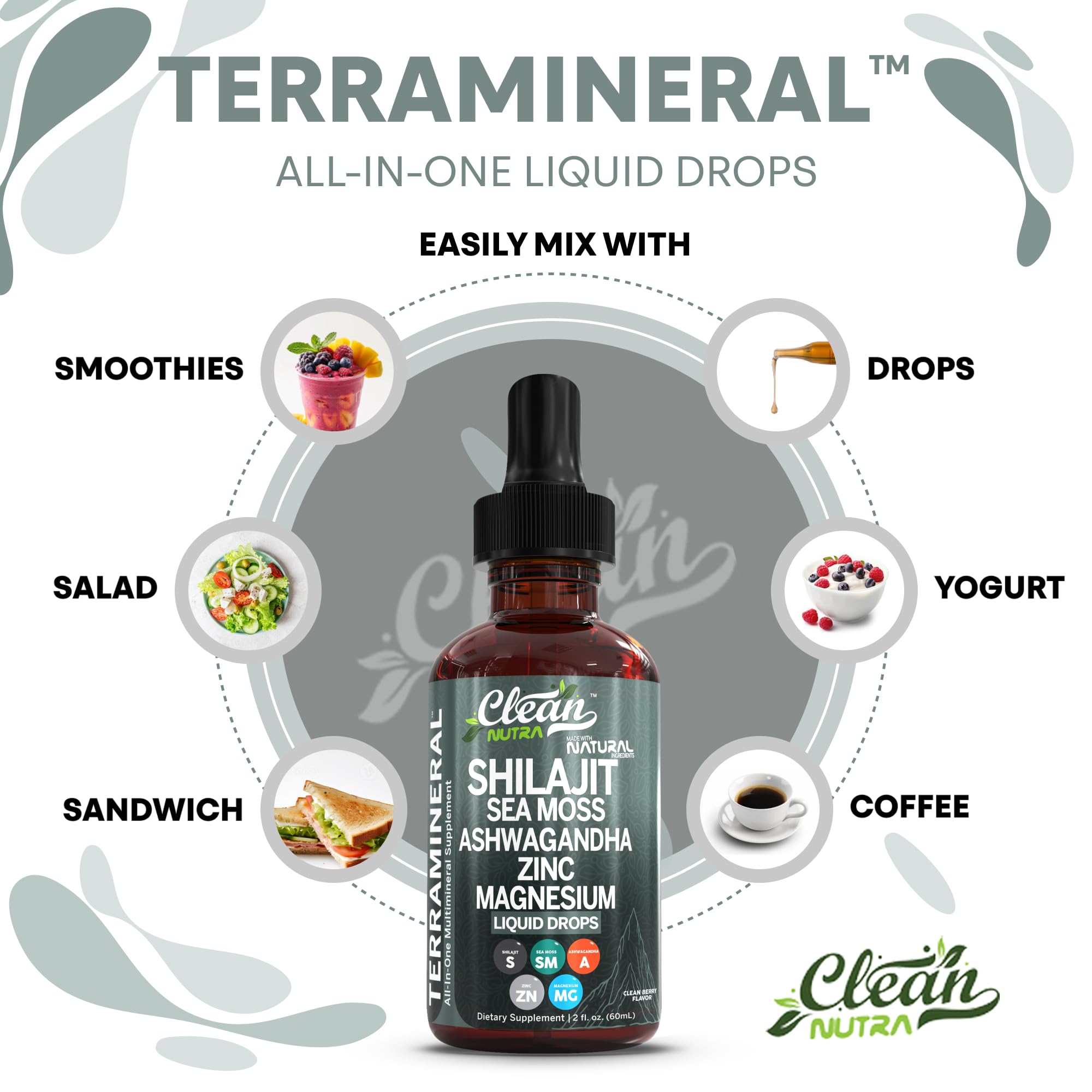Clean Nutraceuticals Terra Mineral family-use visual demonstrates versatile daily routine.