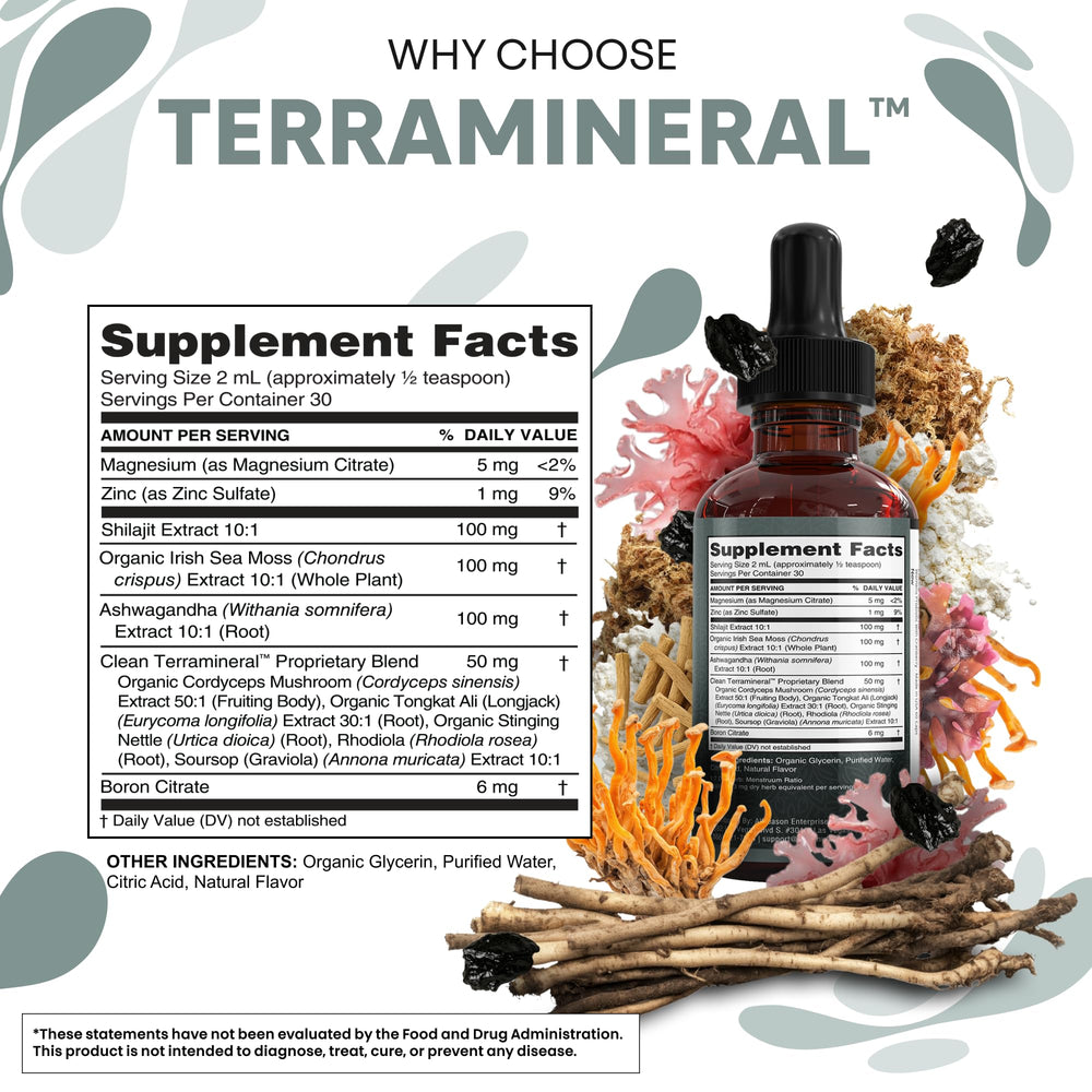 Clean Nutraceuticals Terra Mineral zinc visual: immune-friendly skin benefits.