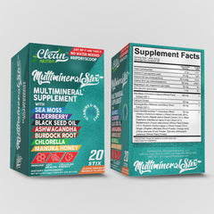Travel-ready Clean Nutraceuticals sticks shown on a desk.