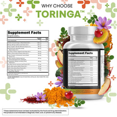 Clean Nutraceuticals Turmeric Moringa bottle with four-capsule daily dosage