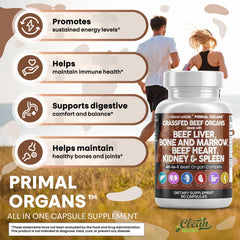 Clean Nutraceuticals USA-made beef organ supplement label.