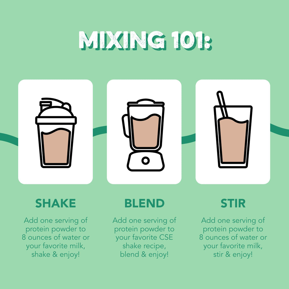 20g protein per serving shown for mint chocolate cookie flavor