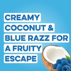 Blue Bahama being poured into a glass for on-the-go hydration