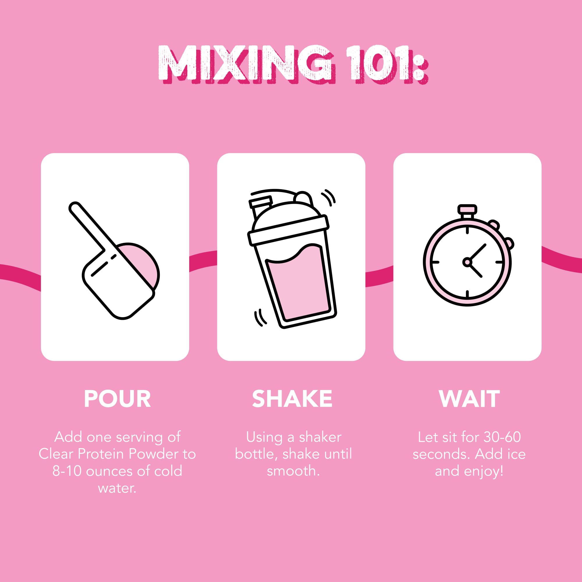 Clean Simple Eats Pink Burst label highlights gluten-free and artificial-free ingredients