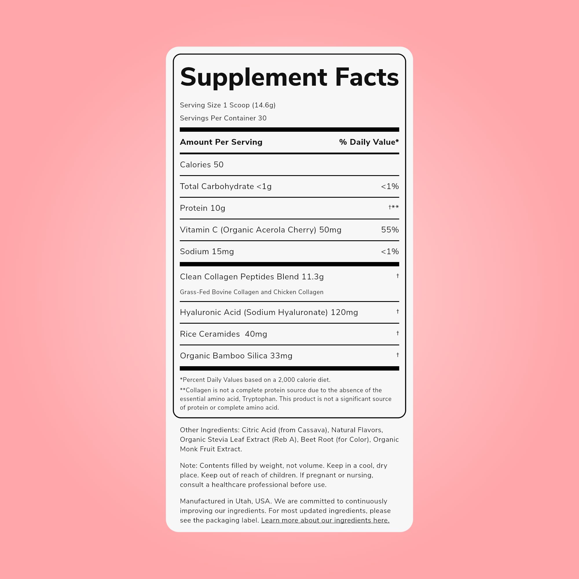 Clean Simple Eats scoop demonstrates easy mixing for a smooth, flavorful collagen boost.