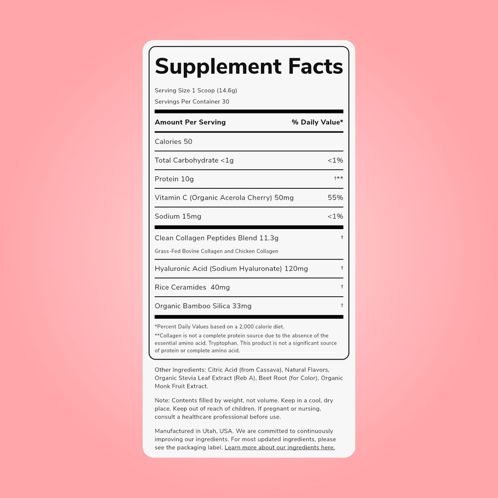 Clean Simple Eats scoop demonstrates easy mixing for a smooth, flavorful collagen boost.
