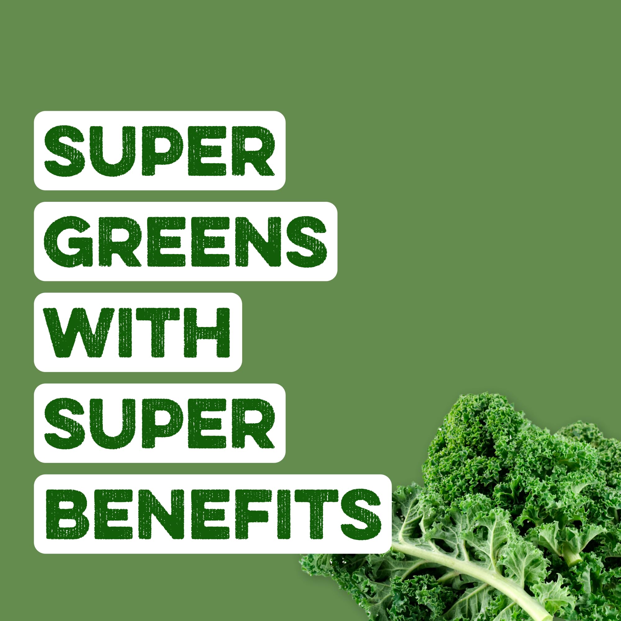 Clean Simple Eats Super Greens ingredients closeup highlighting chlorella and spirulina.