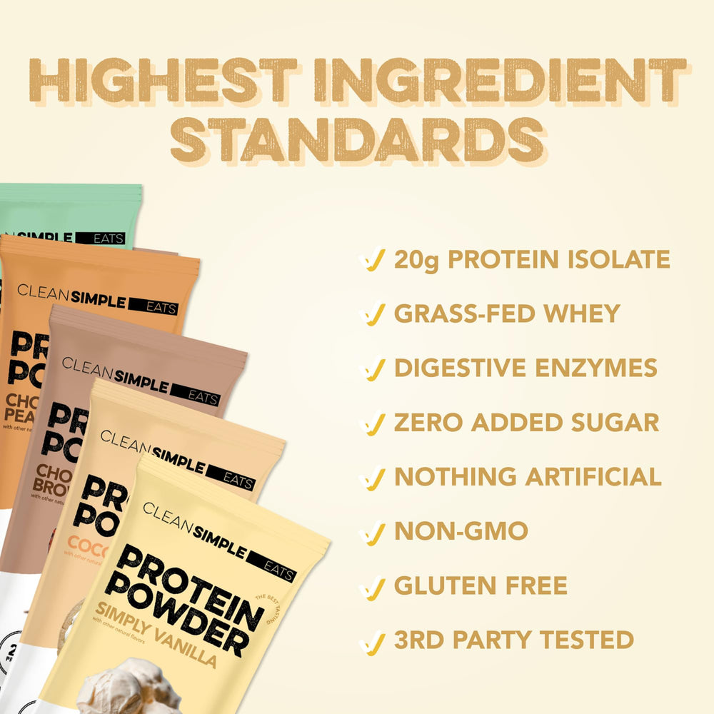 Clean Simple Eats Chocolate Peanut Butter single-serve packet creamy protein boost