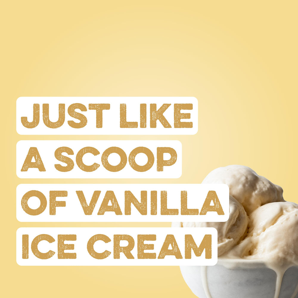 Simply Vanilla shake in glass shows smooth flavor from Clean Simple Eats protein.