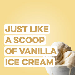 Simply Vanilla shake in glass shows smooth flavor from Clean Simple Eats protein.
