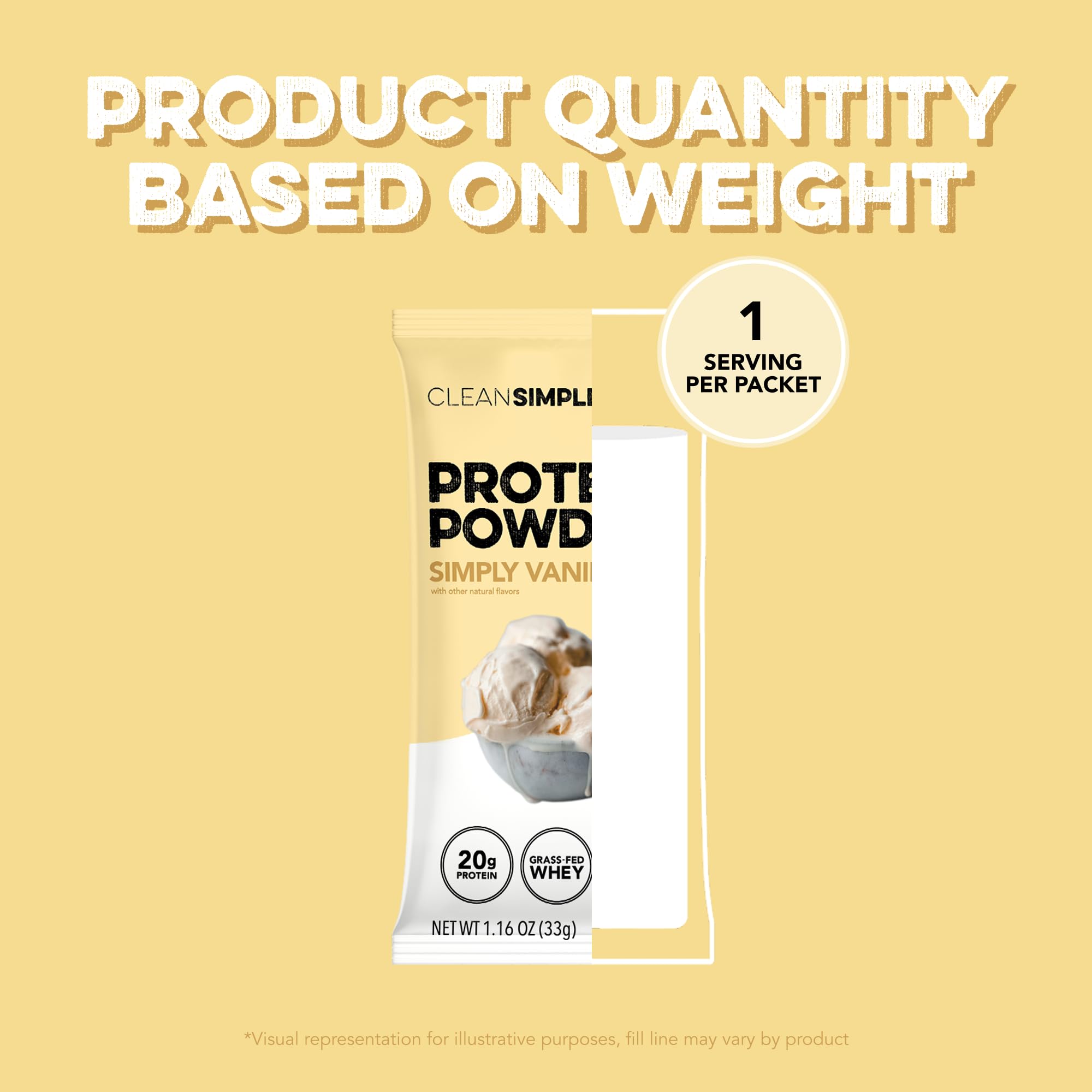Brand label close-up on Clean Simple Eats Simply Vanilla whey protein.