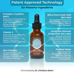 Clean Spirits drops in water image shows quick absorption and daily energy support.