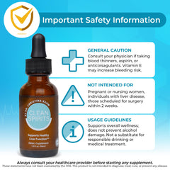 Clean Spirits ingredients NAC Vitamin C Zinc close-up emphasizes glutathione support potential.
