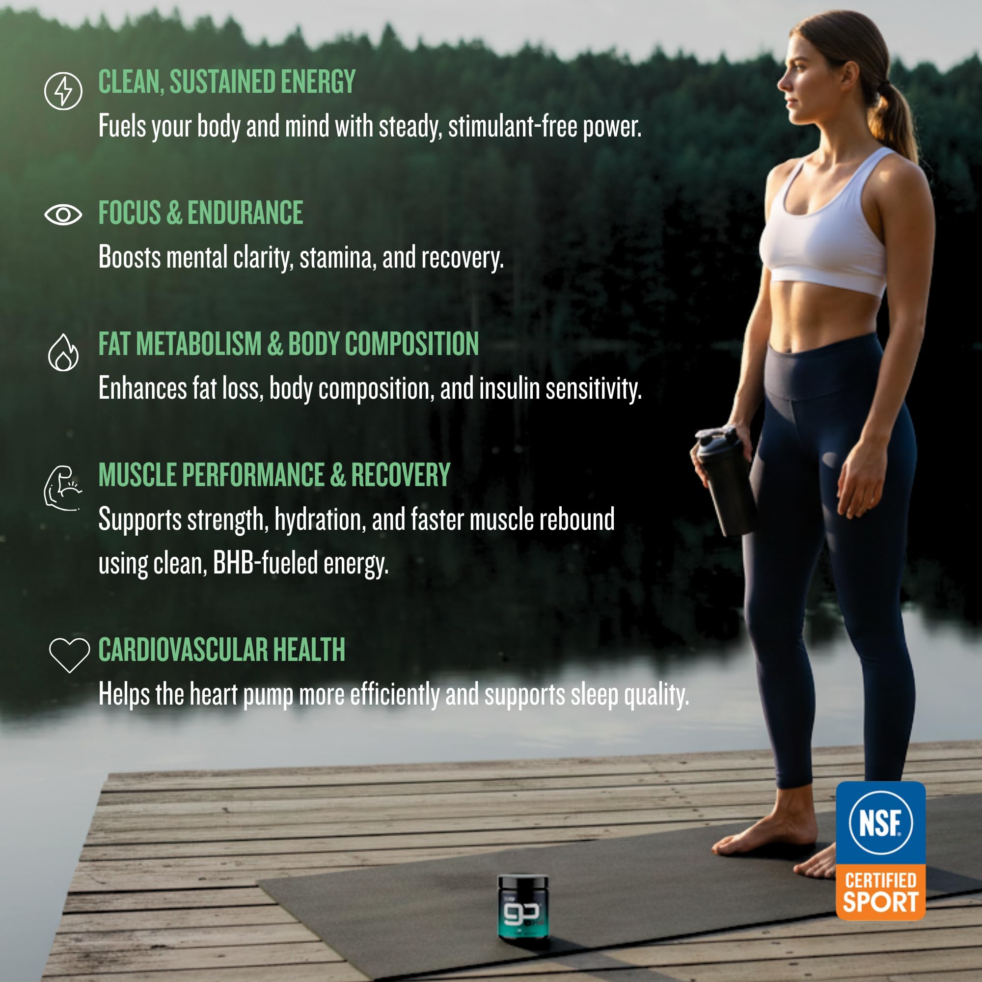 CleanForm Nutrition goBHB endurance-focused workout scene highlighting training support