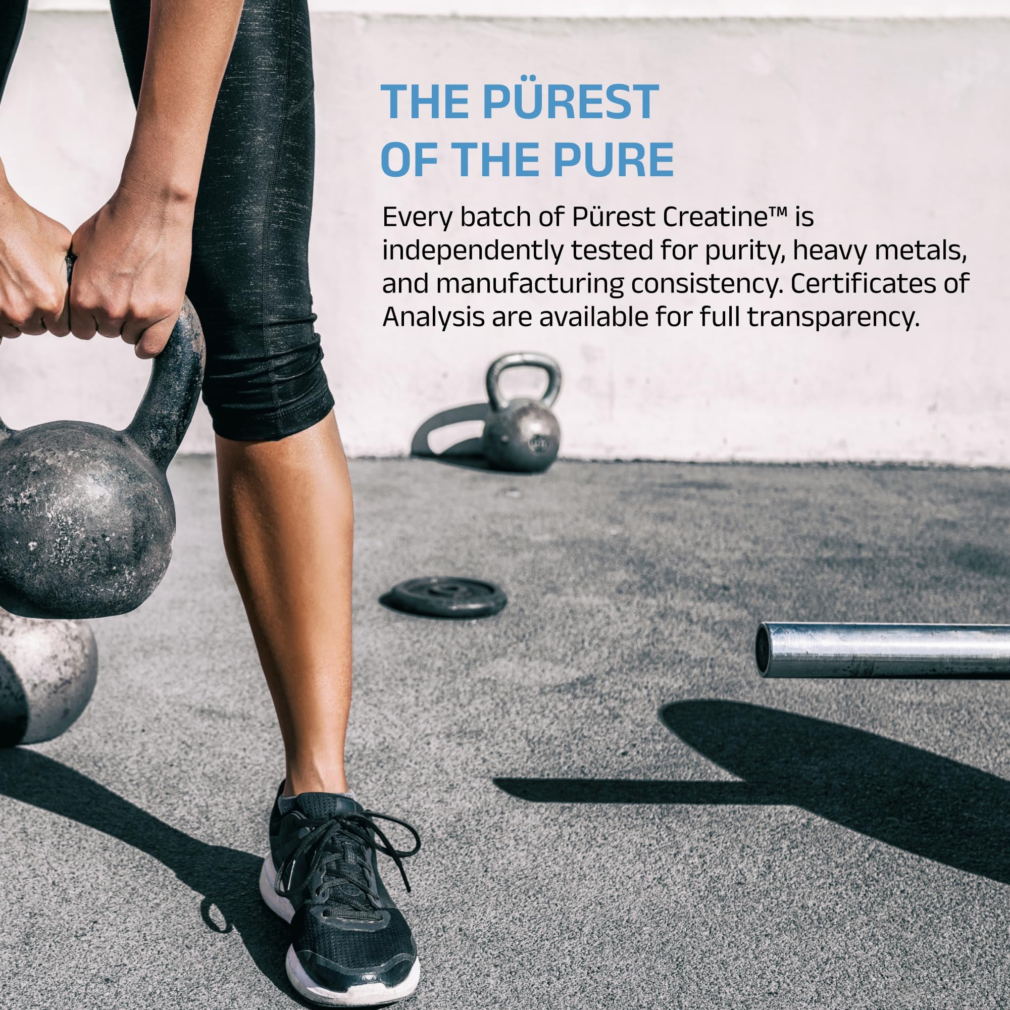 CleanForm Purest Creatine Monohydrate powder nutrition label emphasizes purity.