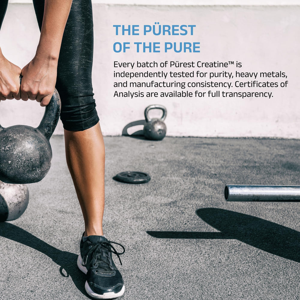 CleanForm Purest Creatine Monohydrate powder nutrition label emphasizes purity.