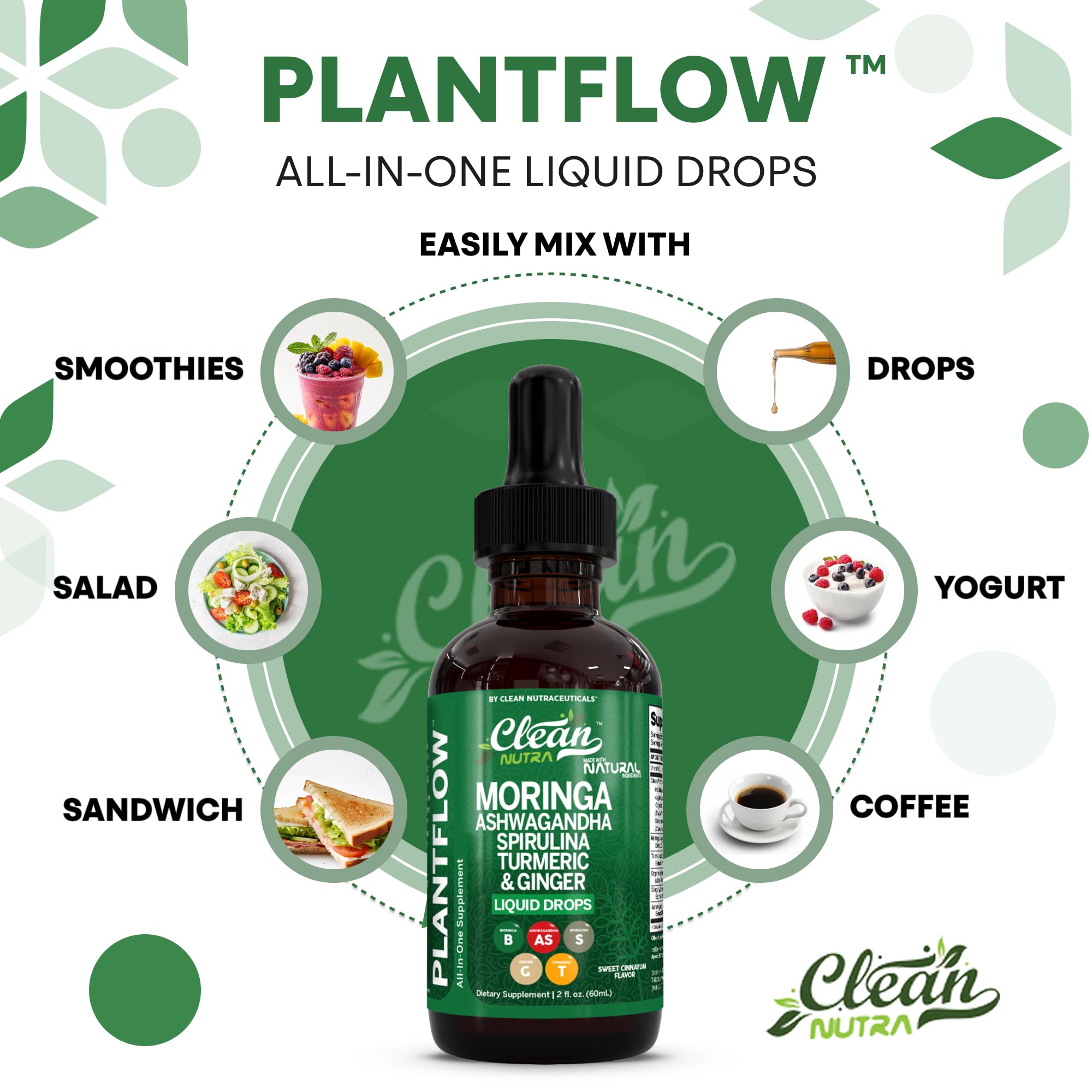Bright green liquid suggesting an antioxidant rich daily boost