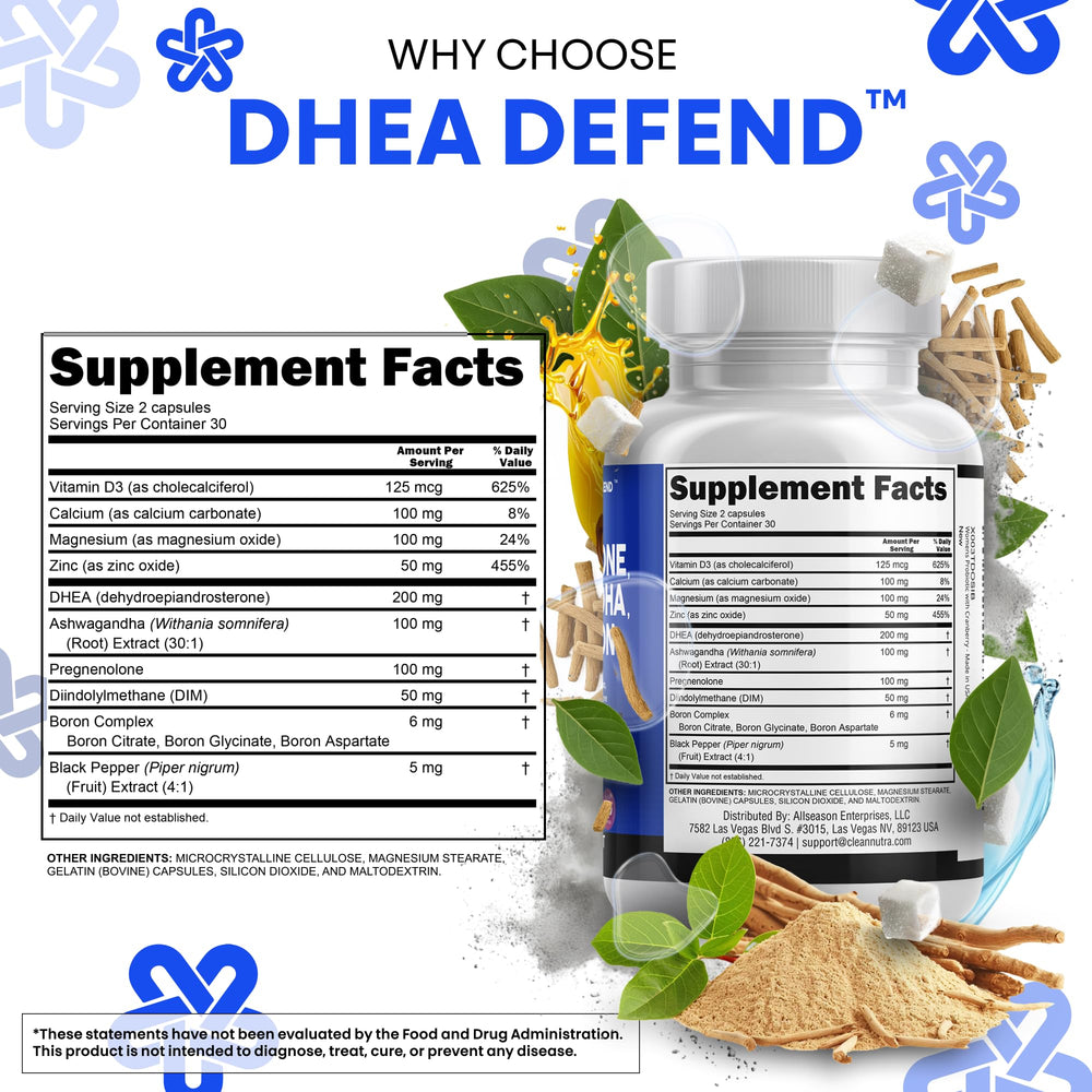 DHEA and pregnenolone tablets together suggest multi-hormone support