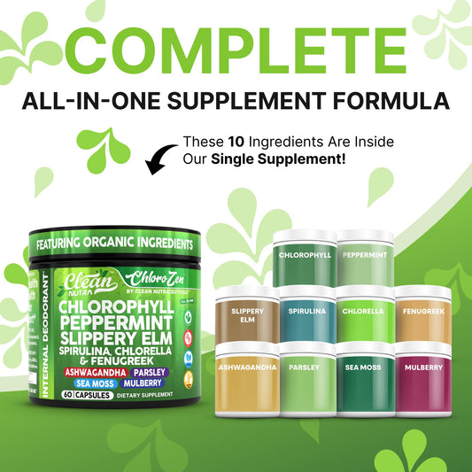 Clean Nutraceuticals ingredients slide showing ashwagandha and fenugreek for balanced energy.